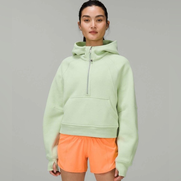 Lululemon Creamy Mint Oversized 1/2 Zip Scuba Hoodie XS/S - Picture 2 of 7